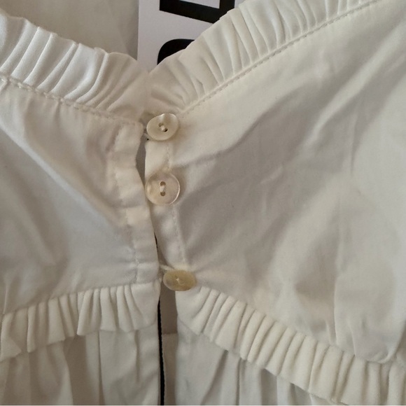 LPA Annalie Top White Puff Sleeve Blouse cropped Revolve NWT $158 M - Picture 8 of 9